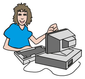 Илюстрация на компютърен оператор